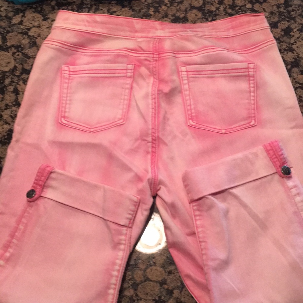 Diane Gilman pink denim crop pants